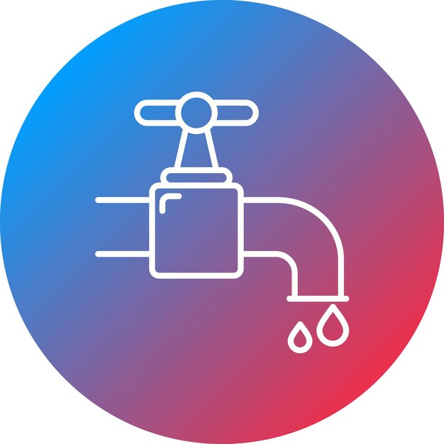 Das Vektorbild des Wasserhahn-Symbols kann für die Hygiene-Routine verwendet werden
