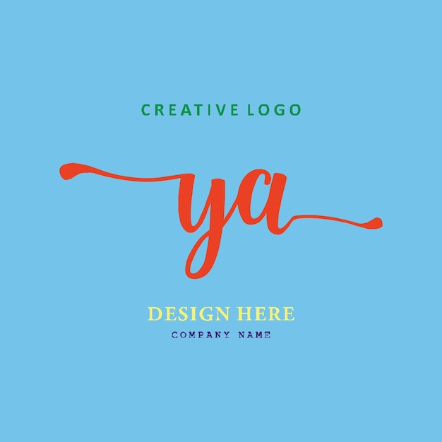 Das ya-schriftzug-logo ist einfach, leicht verständlich und maßgeblich