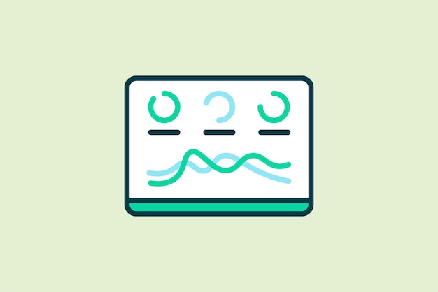 Dashboard icon icon related to UI elements suitable for web site app user interfaceselement printable etc flat line icon style simple vector design editable