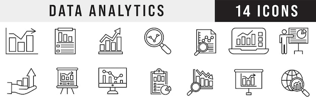 Data Analytics Icon Minimalist Vector Design für Dashboards und Infographics am besten für Webdesigns
