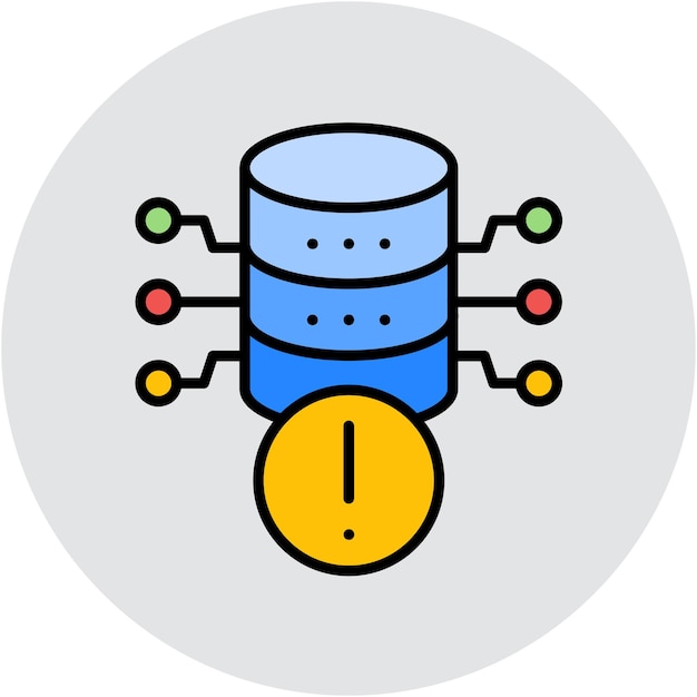 Database-Alert-Vektor-Illustrationsstil