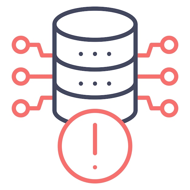 Database-Alert-Vektor-Illustrationsstil