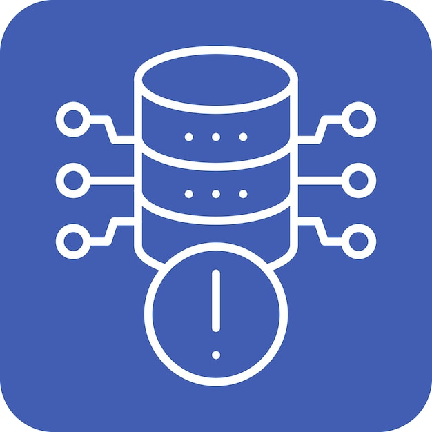 Database-Alert-Vektor-Symbol kann für Web-Hosting-Ikonen verwendet werden