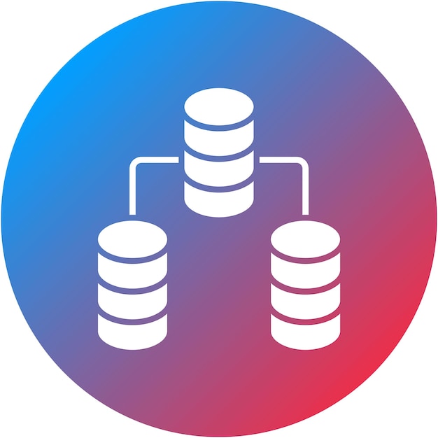 Database-Icon-Vektorbild kann für Webhosting verwendet werden