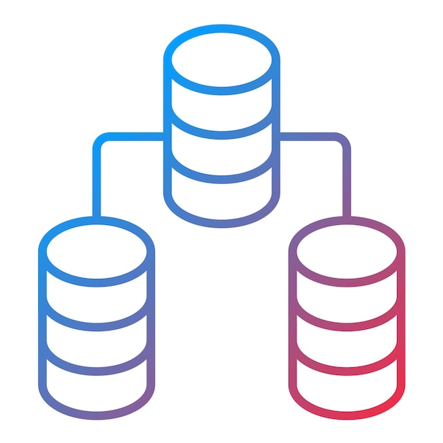 Database-Icon-Vektorbild kann für Webhosting verwendet werden