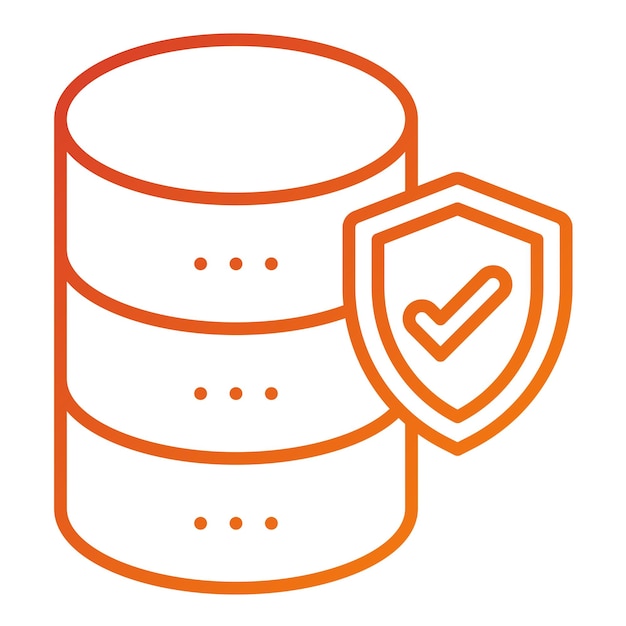 Database-Sicherheits-Symbol-Stil
