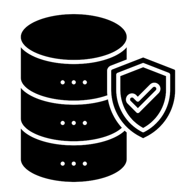 Database-Sicherheits-Symbol-Stil