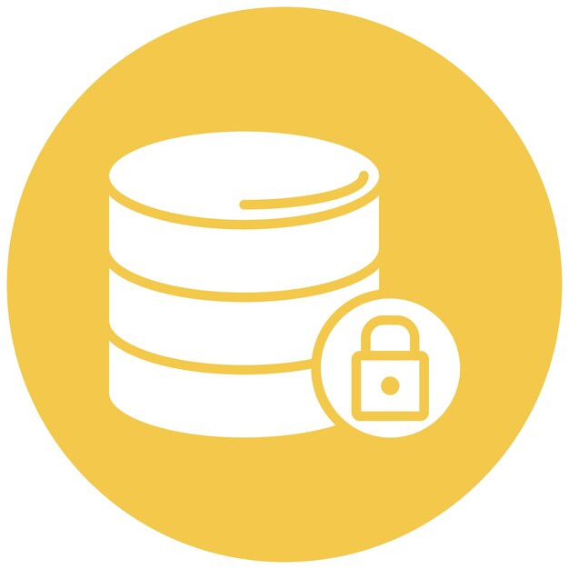 Database-Sicherheitsvektor-Illustrationsstil