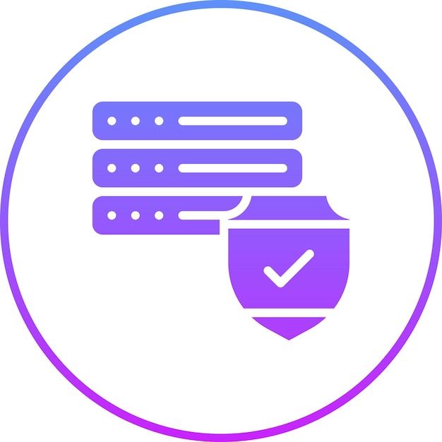 Database-Sicherheitsvektor-Symbol-Illustration des Web-Hosting-Ikonensets