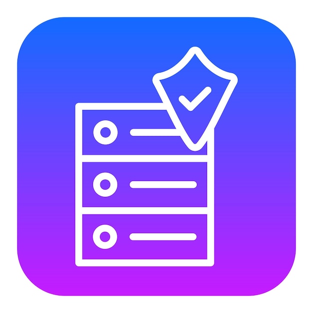 Database-Sicherheitsvektor-Symbole