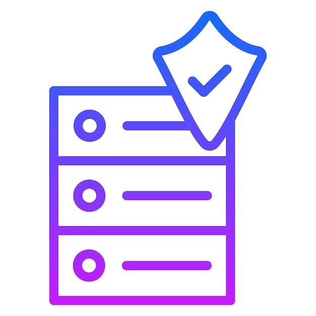 Database-Sicherheitsvektor-Symbole