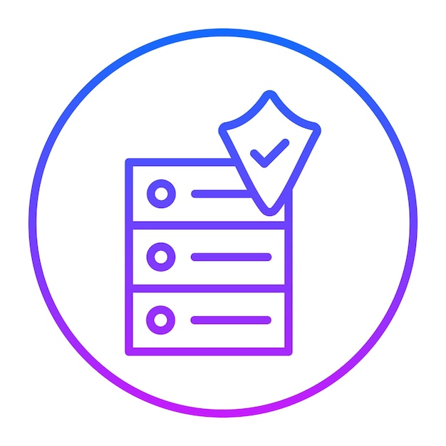 Database-Sicherheitsvektor-Symbole