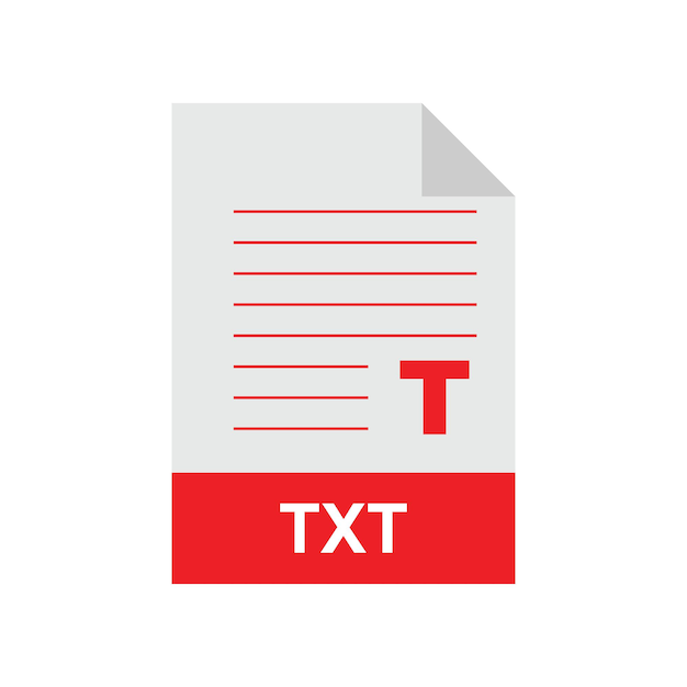 Datei im TXT-Format Vorlage für Ihr Design