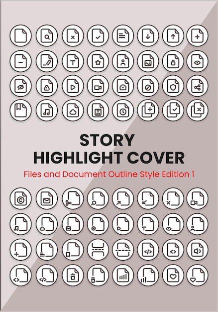 Dateien und Dokument Gliederung Story Highlight Cover