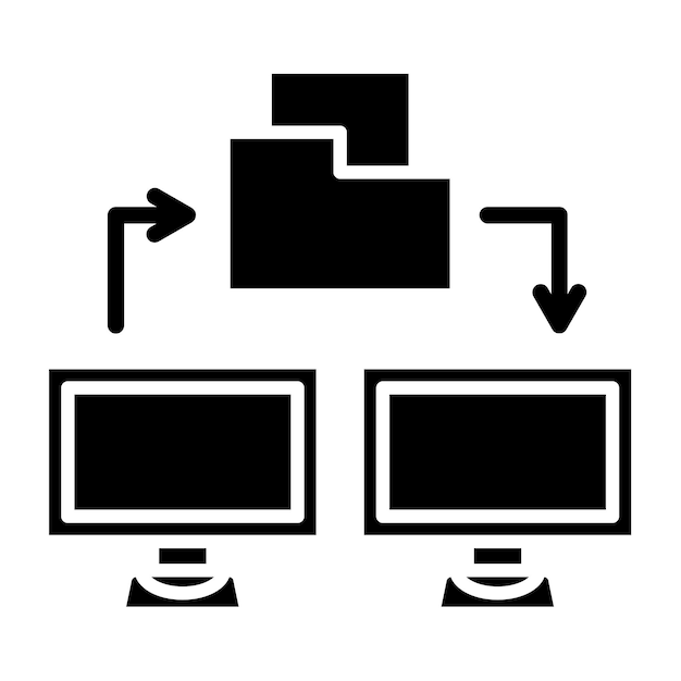 Vektor dateiübertragungs-symbol