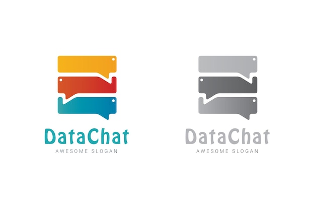 Daten-chat-logo-vorlage