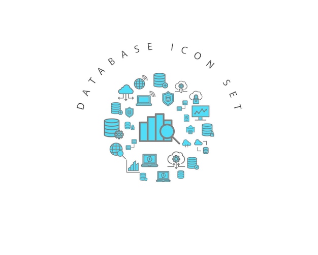 Datenbank-icon-set-design