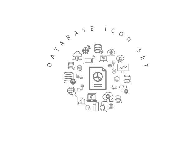 Datenbank-Icon-Set-Design
