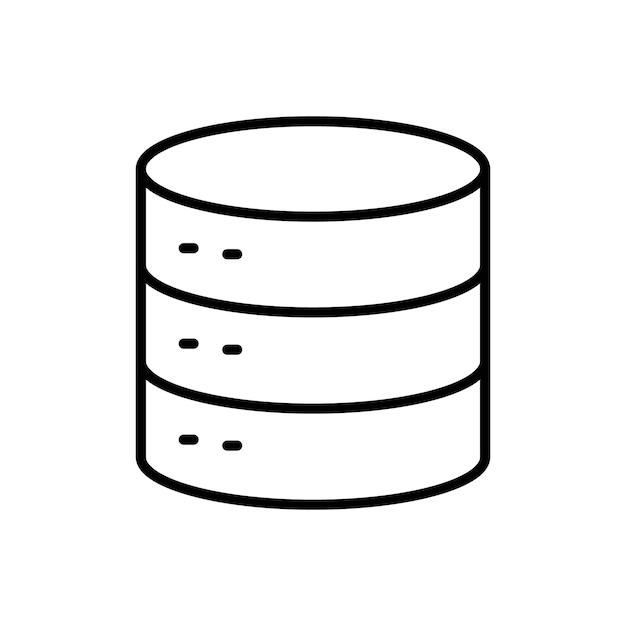 Datenbank-Symbol Flachfüll-Satz-Sammlung