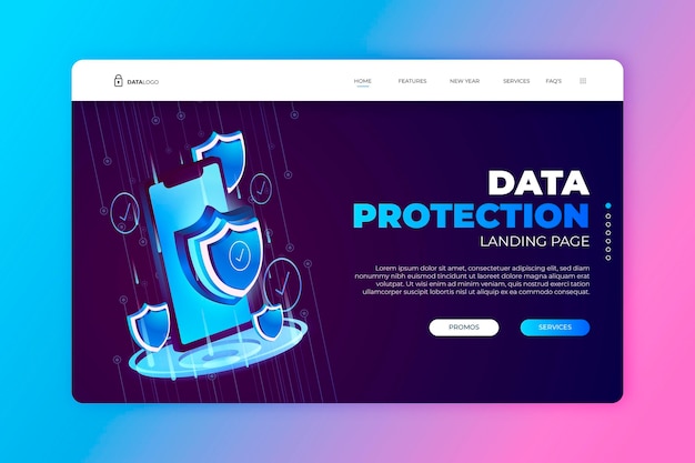 Datenschutz-landingpage-vorlage