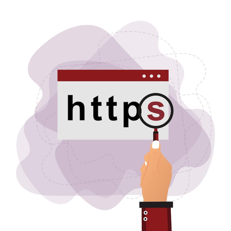 Vektor datenschutz und internetsicherheit https http lupe