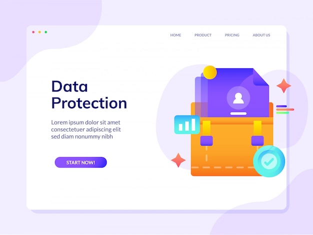 Datenschutz Website Landing Page
