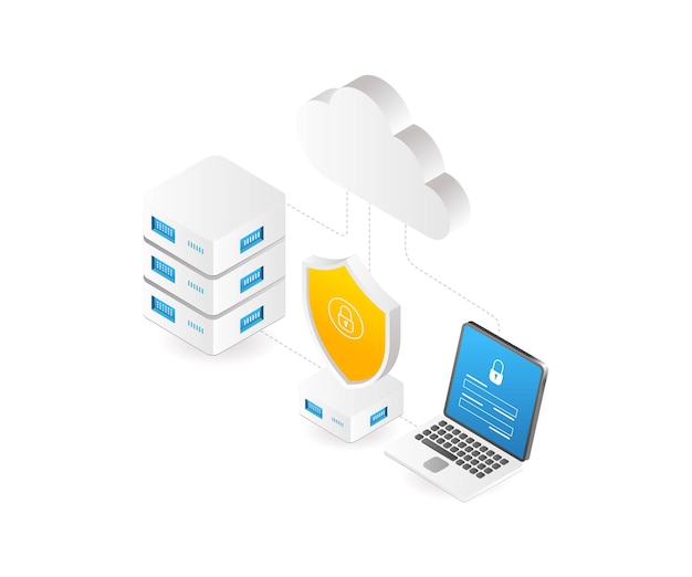 Datensicherheitsnetzwerk für Cloud-Server