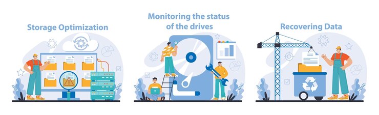 Vektor datenspeicherverwaltungssatz, der die effizienz des servers verbessert und die gesundheit des laufwerks und robuste daten gewährleistet