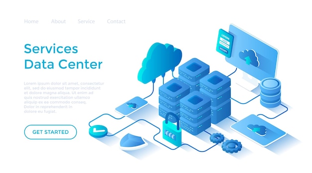 Datenzentrum Cloud-Dienste Informationsverarbeitung Hosting-Anbieter Speicher Netzwerkmanager