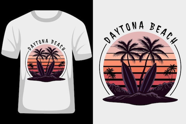 Daytona beach retro vintager t-shirt entwurf