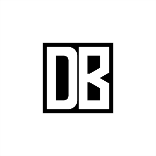 DB Moderne Buchstabenkombination Logo minimalistisches Design