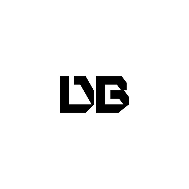 DB-Monogramm-Logo-Design, Buchstabe, Text, Name, Symbol, einfarbig, Logo, Alphabet, Zeichen, einfaches Logo