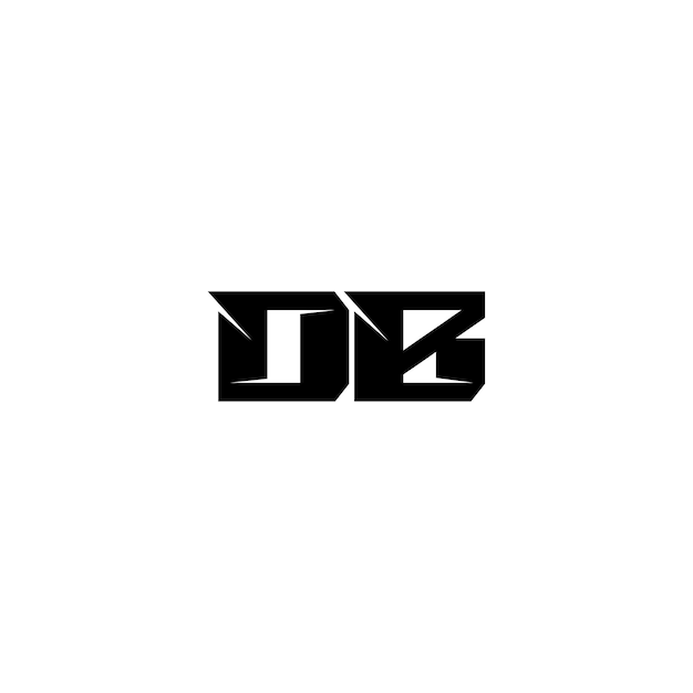 DB-Monogramm-Logo-Design, Buchstabe, Text, Name, Symbol, einfarbig, Logo, Alphabet, Zeichen, einfaches Logo