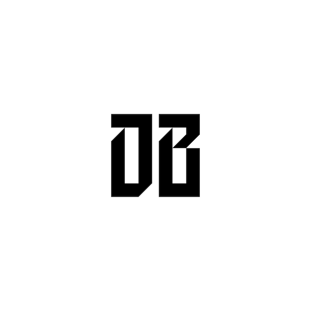 DB-Monogramm-Logo-Design, Buchstabe, Text, Name, Symbol, einfarbig, Logo, Alphabet, Zeichen, einfaches Logo