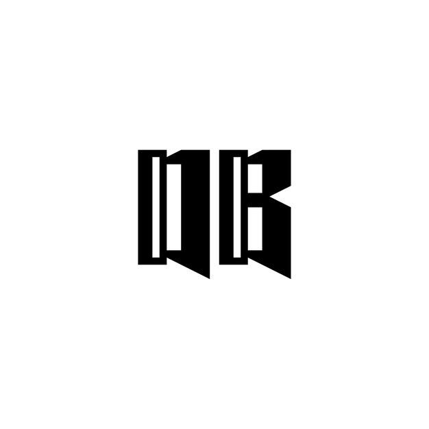 DB-Monogramm-Logo-Design, Buchstabe, Text, Name, Symbol, einfarbig, Logo, Alphabet, Zeichen, einfaches Logo