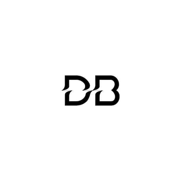 DB-Monogramm-Logo-Design, Buchstabe, Text, Name, Symbol, einfarbig, Logo, Alphabet, Zeichen, einfaches Logo