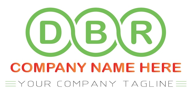 Vektor dbr-buchstaben-logo-design