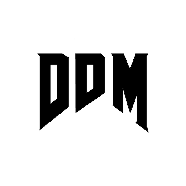 DDM-Letter-Logo-Design für Technologie-Unternehmen: Schwarz-Weiß-Farbkombination: DDM-logo, DDM-Vektor-DDM-Design, Icon DDM, Alphabet DDM, Typografie und Logo-Design.