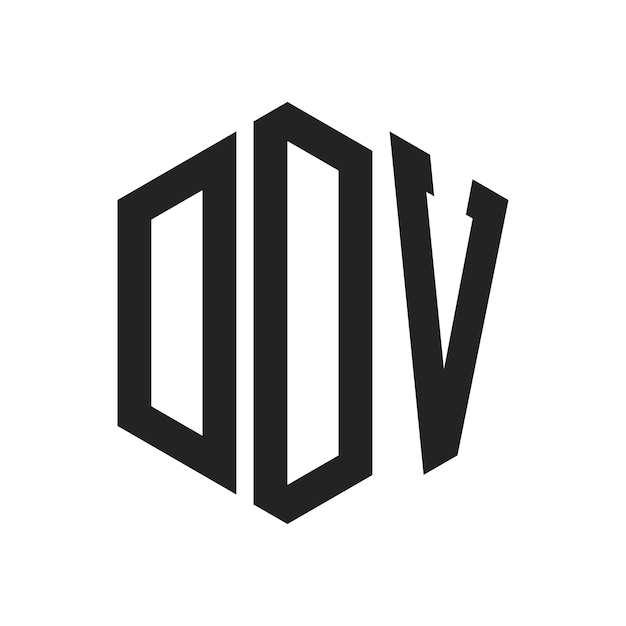 DDV-Logo-Design Anfangsbuchstaben DDV-Monogramm-Logo in sechseckiger Form