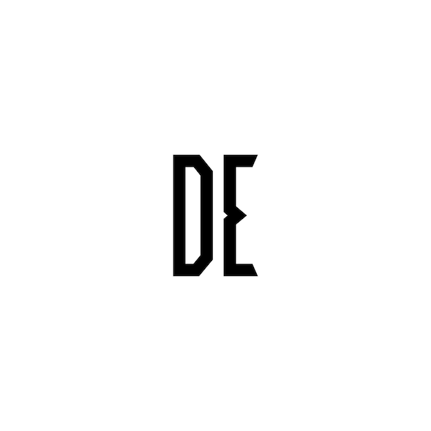 Vektor de-monogramm-logo-design, buchstabe, text, name, symbol, einfarbig, logo, alphabet, zeichen, einfaches logo