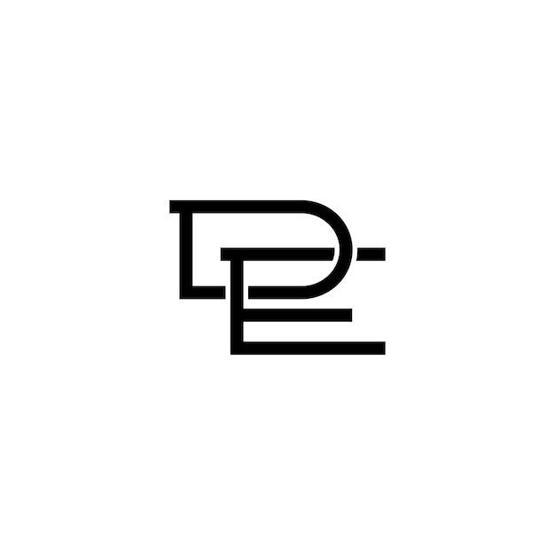 DE-Monogramm-Logo-Design, Buchstabe, Text, Name, Symbol, einfarbig, Logo, Alphabet, Zeichen, einfaches Logo