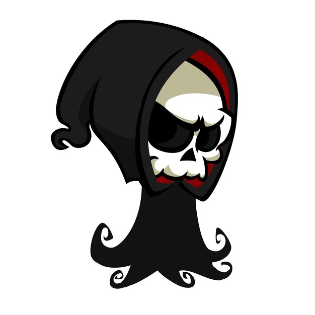 Vektor death skeleton illustration cartoon grim reaper halloween-design