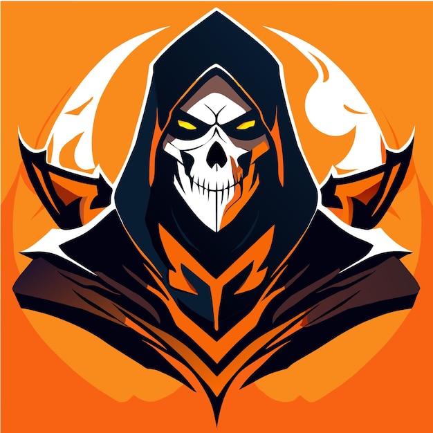 Deaths whisper reaper-vektor-illustration mit dem namen