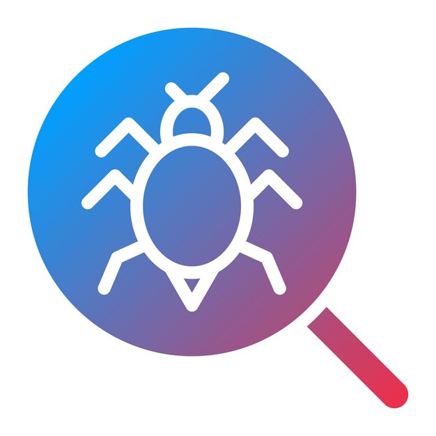 Debugging-Symbol-Vektorbild kann für Software-Tests verwendet werden