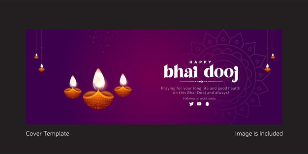 Deckblattdesign der glücklichen bhai-dooj-vorlage