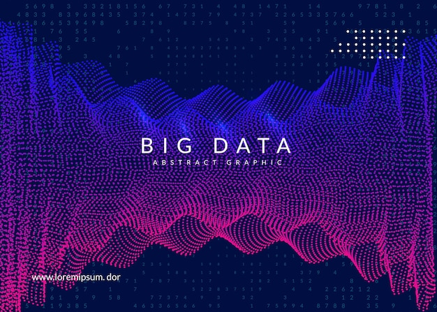 Vektor deep-learning-hintergrund technologie für big-data-visualisierung
