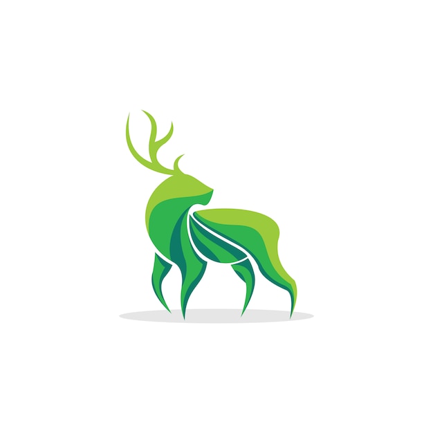 Vektor deer green logo inspiration