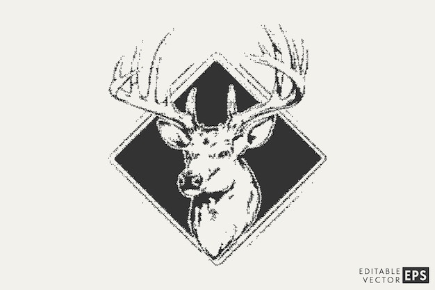 Deer-Retro-Pixel-Stil