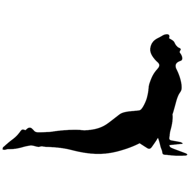 Dehnende yoga-pose-vektordatei