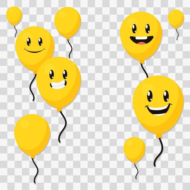 Vektor dekorative emoji-ballons